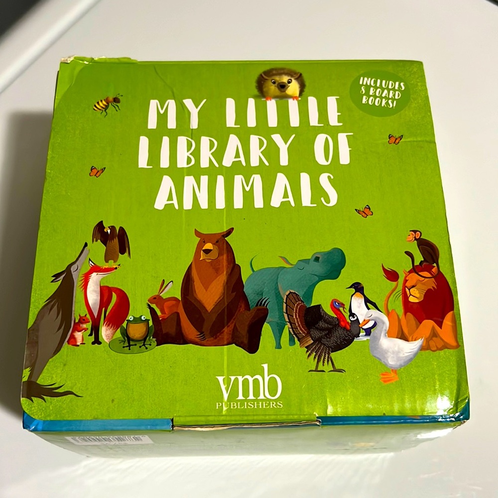 My little library of animals includes 8 board books open box never used